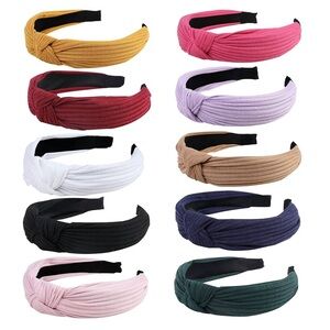 6-Pack Knotted Wide Headbands for Women